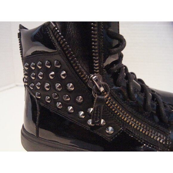 Giuseppe Zanotti Spike Metallic Studded Sneaker - Picture 5 of 16